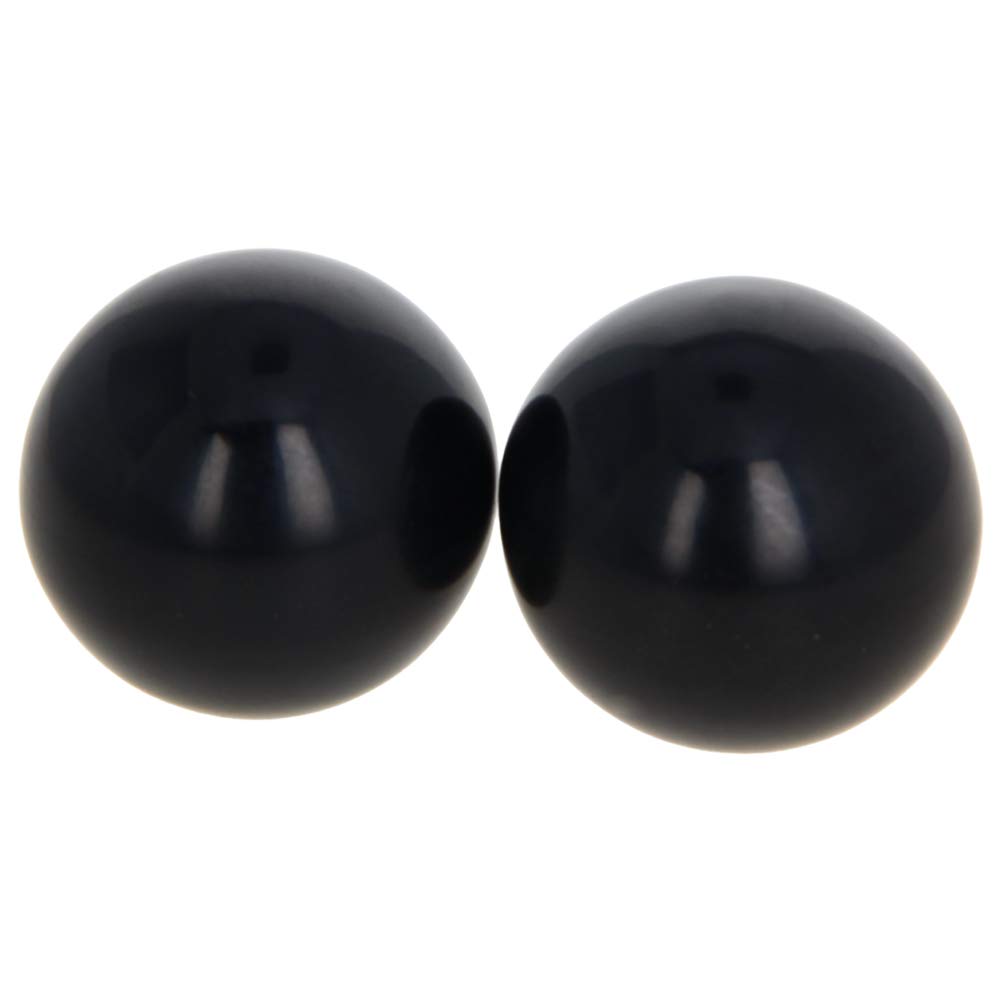 Othmro Thermoset Ball Knob M10 Female Threaded Machine Handle 32mm Diameter Smooth Rim Black 2pcs