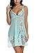 Avidlove Women Lingerie Strap Semi-Sheer Babydoll Polyeater Teddy Patchwork Nightwear (XXL, Green)