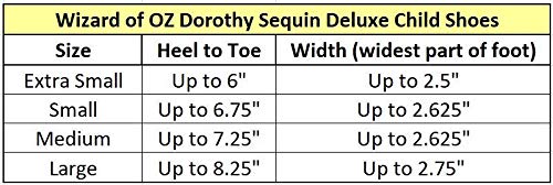 Rubie's Child's Wizard of Oz Dorothy Deluxe Red Glitter Costume Shoes, Small