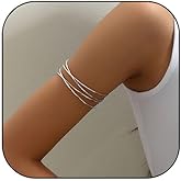 Gold Arm Cuff for Women Dainty Minimalist Layered Bracelet Upper Arm Bangle Bracelet for Women Men