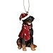 Design Toscano Christmas Xmas Rottweiler Holiday Dog Ornaments, Full Color