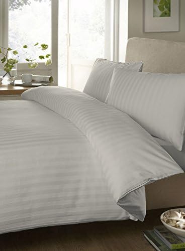 NILE BED LINENS Egyptian Cotton Sheet Set 800 Thread Count Stripe ( Cal King, Spanish White )