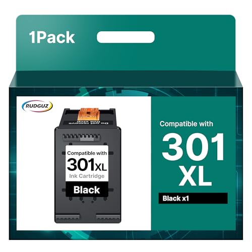 301 XL Noir Cartouche d'encre pour HP 301 XL pour HP 301 Noir pour Envy 4500 4504 5530 5532 5534 DeskJet 2540 2548 1510 2050 3050 1050 Officejet 4630 2620 22622262222220 Noir Imprimante Multifonction