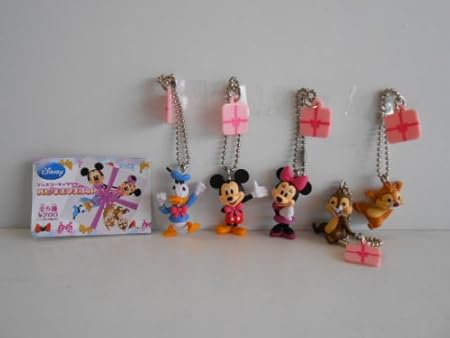 Amazon ディズニーキャラクター ハピネスマスコット 全5種 チップ全5種 1 ミッキー 2 ミニー 3 チップ 4 デール 5 カプセル玩具 おもちゃ