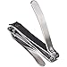Revlon Dual-Ended Nail Clipper for Men, Straight and Curved Edges, for Fingernail and Toenail Trimming, Stainless Steel, 1 Count