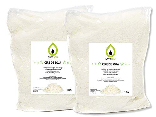 Purespa Soy Wax for Candles 2KG in Flakes - Making 100% Natural and Organic Candles