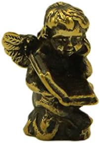 CTOC Angel with a Book Small Bronze Statuette Handmade Figurene Souvenir