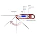 Outdepot Digital Instant Read Cooking Meat Thermometer - Collapsible Pocket Thermometer with Magnetic Back, Long Probe Grilling Thermometer LCD Screen - for Food, Meat, Grill, BBQ, Milk and Bath Water