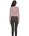 Anself Women Cropped Stripped Pullover Knitted Sweaters Shirts Ribbed Long Sleeves Sheath Stretchy Jumpers Crop Knitting Top Red