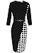 VfEmage Womens Elegant Asymmetric Check Plaid Belted Wear to Work Pencil Dress