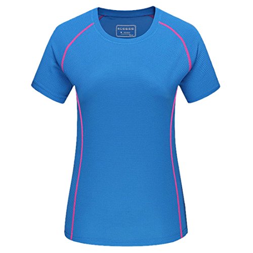Women's Plus Size Active T-Shirt Running Fitness Quick Dry Short Sleeve Top Sports Tee Sky Blue
