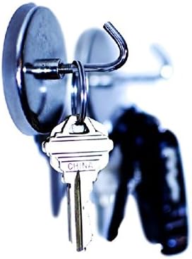 Laser Products Magnetic Hooks, 2 Inches , 2 Piece Set, 15 Pound Capacity, Neodymium Magnets for Lockers, Tool Boxes, Refrigerators