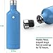 Vremi 16 Ounce Stainless Steel Water Bottle - Double Walled Vacuum Insulated Metal Water Bottle Travel or Gym BPA Free with Leak Proof Lid - Keeps Drinks Hot or Cold Fits Standard Cup Holders - Blue