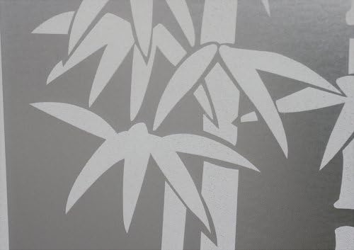Hosho Bamboo Glass Decorative Frosted Privacy Window Film 3 FT x 2 FT