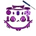 Xbox 360 Purple Full Parts Set (Thumbsticks, D-pad, Buttons, Triggers, Bumpers, Bottom Trim) for your controller (ABXY,Guide,Start, Back)
