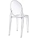 Modway Casper Modern Acrylic Stacking Four Dining Armchairs in Clear