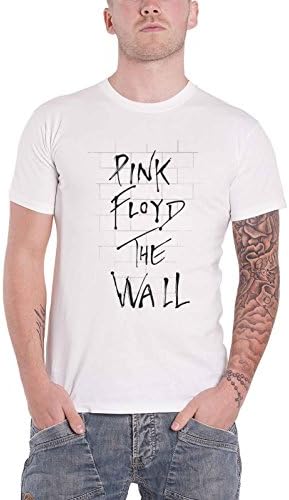 Pink Floyd T Shirt The Wall Album Cover Band Logo Official Mens White