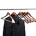 Oak Leaf Wood Hangers, 6-Pack Coat Hanger Wooden Clothes Hangers with Extra Wide Shoulder for Heavy Coat, Sweater, Trousers, Retro Finish