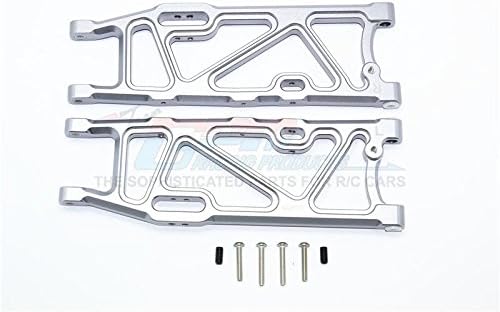 Arrma KRATON/Outcast/Notorious 6S BLX Upgrade Parts Aluminum Rear Lower Arms - 1Pr Set Gray Silver