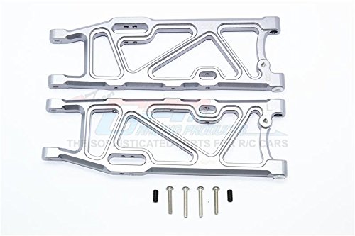 Arrma KRATON/Outcast/Notorious 6S BLX Upgrade Parts Aluminum Rear Lower Arms - 1Pr Set Gray Silver