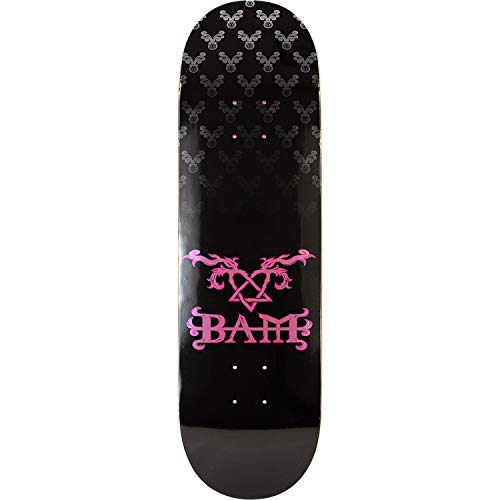 Element Skateboards Bam Margera Heartagram Black/Pink Skateboard Deck