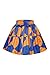 Dearlovers Women Retro African Print High Waist A Line Short Skirt Small Size Blue
