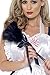 Smiffy's Black Feather Duster with Black Jewel, Gothic Maid and Witch Accesory