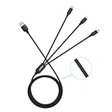 2Pack Multi Charging Cable 4ft JatilEr 3 Way Charger Cable Multi Charger Cable 3 in 1 USB Multi Cable Multiple Charger Cable Multi Charger Cord Compatible with Cell Phone Tablets and More