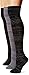 Muk Luks Women's Microfiber 3-Pair Ivory Pack Over The Knee Socks, Black Multi, One Size