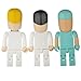 3 Pieces 8GB Doctor Surgeon Shape Cartoon USB Flash Drive Data Storage Memory Stick (Green White)