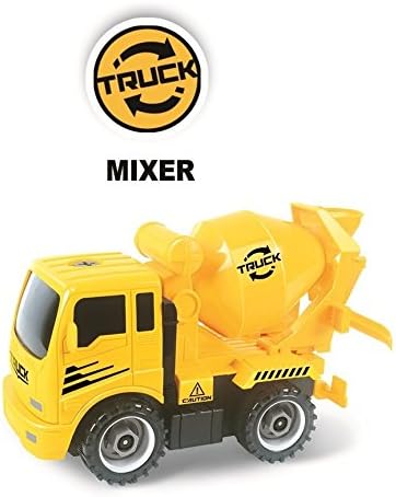 MUKIKIMConstruct A Truck - Mixer. Take it Apart & Put it Back Together + Friction Powered(2-Toys-in-1!) Awesome Award Winning Toy That Encourages Creativity! …