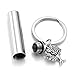 PiercingJ Personalized Engraving Name Stainless Steel Keychain Tree of Life & Cylinder Capsule Locket Cremation Urn Key Ring Keepsake Memorial Ashes Filler Jewelry