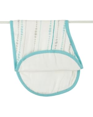 silky soft burpy bib, azure beads