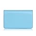 FYY Handmade Premium PU Leather Business Name Card Case Universal Card Holder with Magnetic Closure (Hold 30 pics of Cards) Cyan