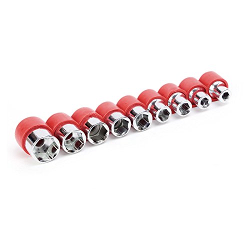 TOOGOO 22 1 Hexagon with T-Handle Socket Screwdriver bits Set Silver Tone Red