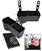 JAVOedge (2 Pack) Black Over The Back Car Seat Dual Cup and Food Holder for Kids, Storage