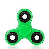 Aimbig Fidget Spinner Toy Stress Reducer - Tri-Spinner Fidget Toy with Si3N4 Hybrid Ceramic Bearing - Perfect For ADD, ADHD, Anxiety, and Autism Adult Children - Non-3D Printed (green)