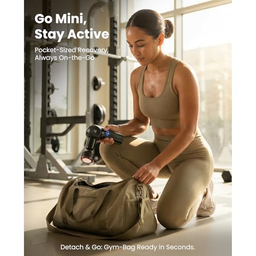 Bob and Brad 2-in-1 Massage Gun with Heat & Infrared, L7 Ultra Back Massager Gun with Detachable Extension Handle & Adjustable Angles for Lumbar & Shoulder, Deep Tissue Percussion Muscle Massager, Ideal Gifts for Men Women
