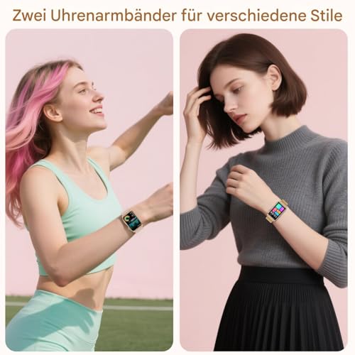 Marsyu 2026 Women's Smartwatch with ECG/Blood Pressure/HRV/Sleep Monitor/BMI, 1.57 Inch Health Watch with Phone Function, 24H Blood Pressure Monitor, Uric Acid, Heart Rate Monitor, SpO2, Menstrual