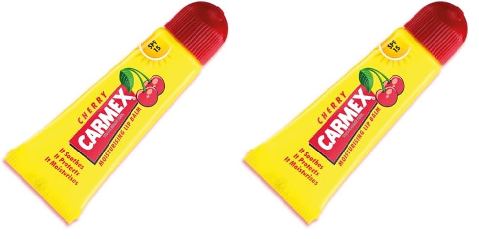 Carmex Spf15 Cherry Moisturising Lip Balm, 10g (Pack of 2)