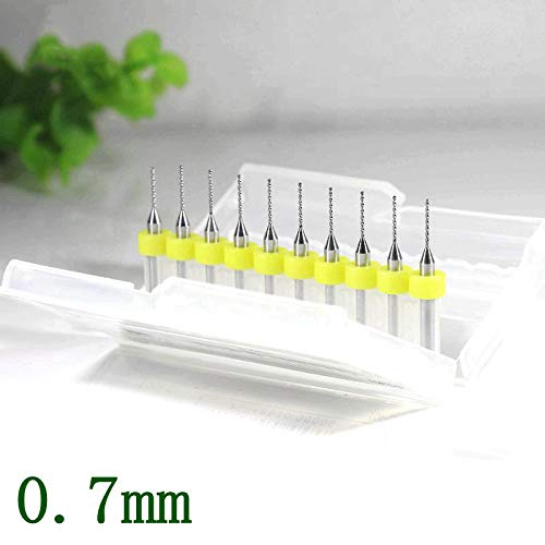 Drill Bits 0.3-1.2Mm, Tungsten Carbide Micro Mini Drill, 10PCS Woodworking Tools, Drilling Glass,Cutters for 0.7mm 10pcs