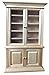 Inusitus Miniature Dollhouse Display Cabinet - Dolls House Mini Furniture Glass Bookcase - 1/12 Scale (Light Brown)