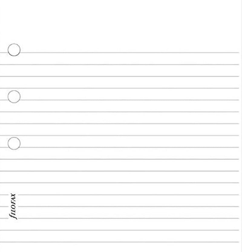 Filofax Papers Ruled Notepaper Personal Size 95 x 171mm Six Hole FF-133015