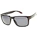 zeroUV - Polarized Action Sport Rectangular Key Hole Bridge Sports Sunglasses (Tortoise Smoke)