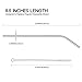 Kollea Stainless Steel Drinking Straws, Set of 6 with Cleaning Brush, Reusable Non-Toxic Eco Friendly Straws for Juice Smoothies