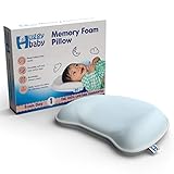 Anti Flat Head Baby Pillow – Includes Extra Pillow Case – Soft Memory Foam Newborn Pillow – Keeps Infant Head Round & Prevents Flat Head – Natural Baby Head Shaping Pillow – for Newborns & Infants