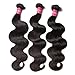 Dinoce Body Wave Bundles Human Hair Body Wave 100% Unprocessed Virgin Hair Weave 3 Bundles Natural Color for Black Women ( 14 16 18 inch )
