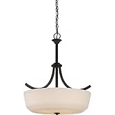 Nuvo Lighting 60/5927 Laguna 4 Light 60W A19 max. Medium Base Pendant with White Glass, Aged Bronze