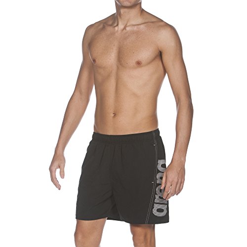 Bañador para hombre Fundamentals Logo Boxer Negro blanco/negro Talla:L