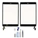 BESTeck Replacement Screen Digitizer Compatible for Apple iPad Mini 1 A1432 A1454 A1455 and Mini 2 A1489 A1490 A1491 with IC Chip, Home Button, Adhesive and Tools (Black)